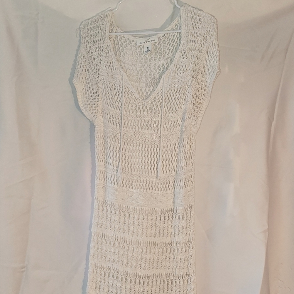 White Crotche Maxi Dress